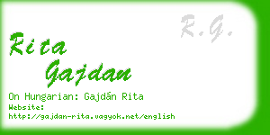 rita gajdan business card